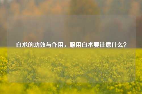 白术的功效与作用,服用白术要注意什么?