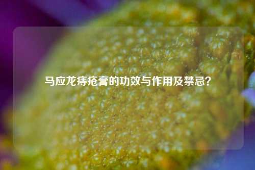 马应龙痔疮膏的功效与作用及禁忌？
